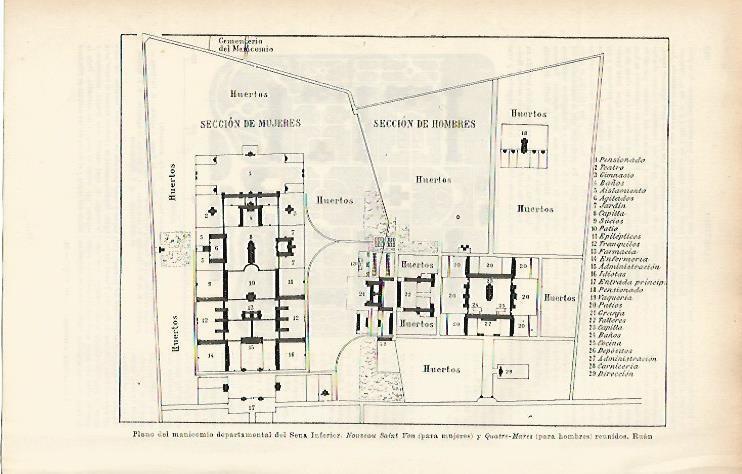 LAMINA ESPASA 3961: Plano del manicomio de Ruan