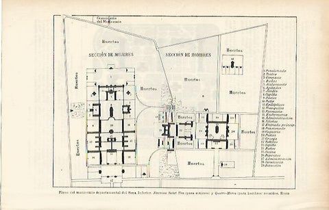 LAMINA ESPASA 3961: Plano del manicomio de Ruan
