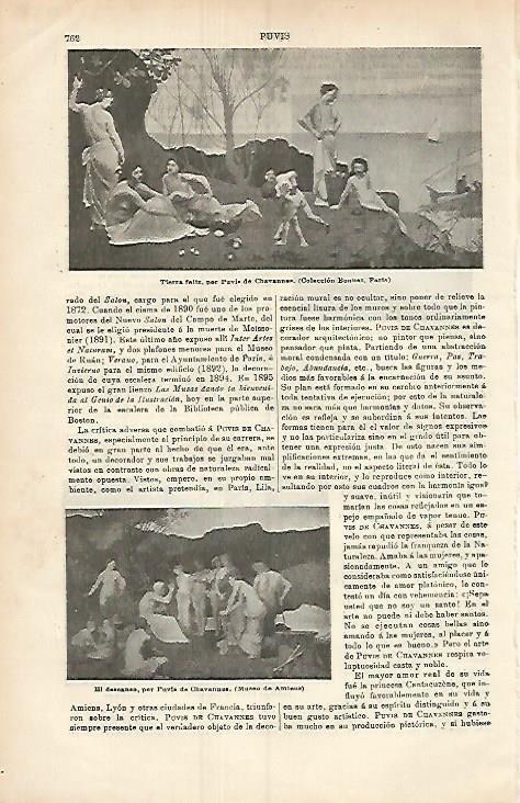LAMINA ESPASA 3799: Obras de Puvis de Chavannes