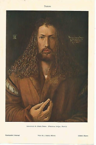 LAMINA ESPASA 3192: Autorretrato de Alberto Durero