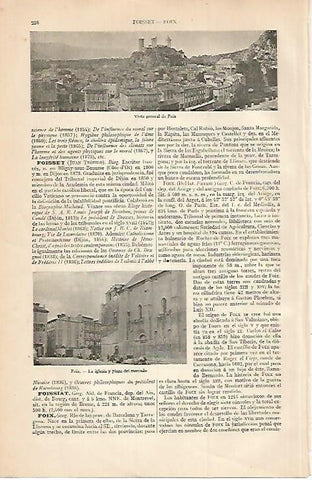 LAMINA ESPASA 3397: Vista general de Foix Francia