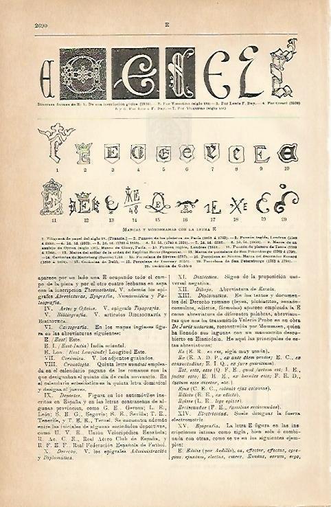 LAMINA ESPASA 3208: Diversas formas de la letra E