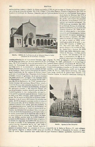 LAMINA ESPASA 3973: Iglesia de San Esteban en Manila Filipinas