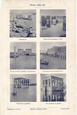 LAMINA DE ESPASA 394: Isla de Philae Egipto