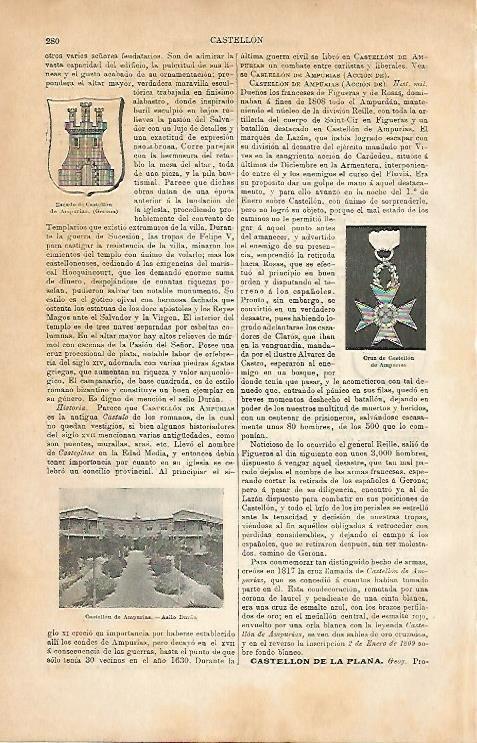 LAMINA ESPASA 3049: Asilo Duran de Castello de Empuries 