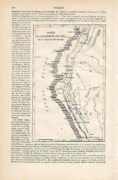 LAMINA ESPASA 3263: Mapa del descubrimiento del Peru