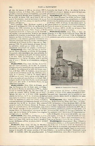 LAMINA ESPASA 3304: Iglesia de Ploubazlanee Francia
