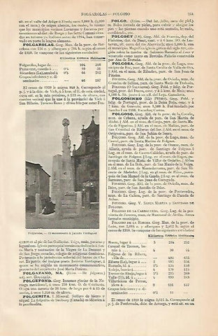 LAMINA ESPASA 3399: Monumento a Verdaguer en Folgueroles Barcelona
