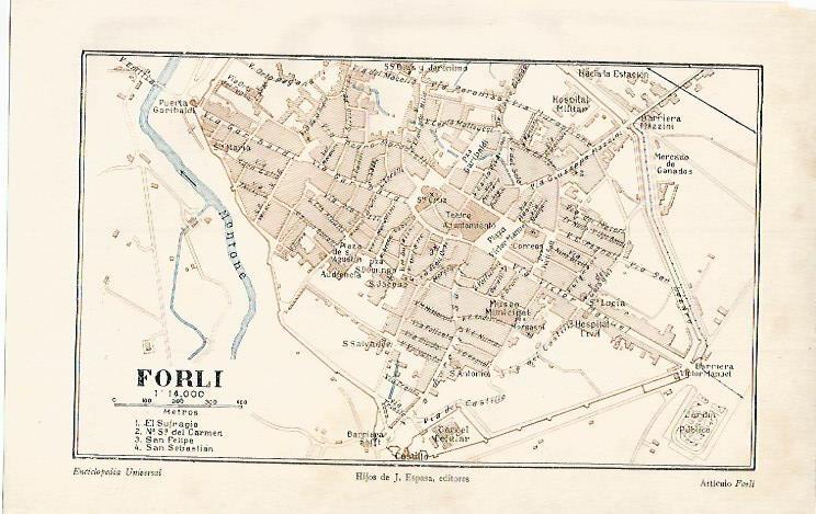 LAMINA ESPASA 3419: Plano de Forli Italia