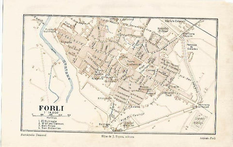 LAMINA ESPASA 3419: Plano de Forli Italia