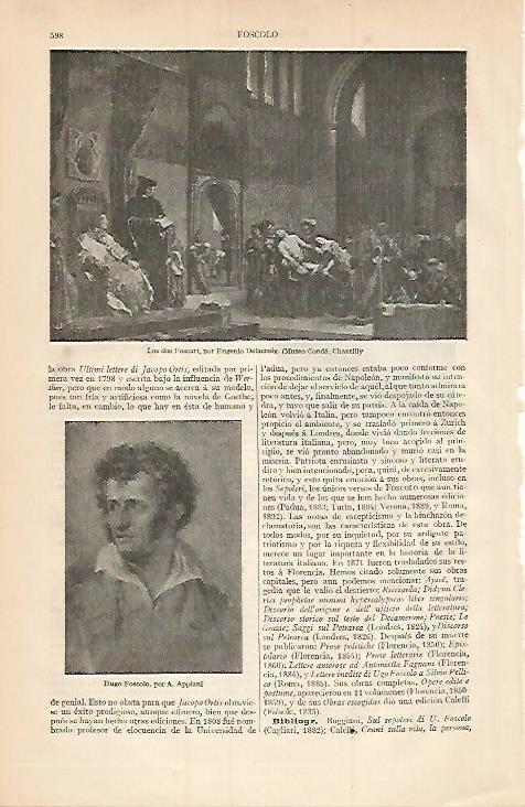 LAMINA ESPASA 3439: Los dos Foscari por Delacroix