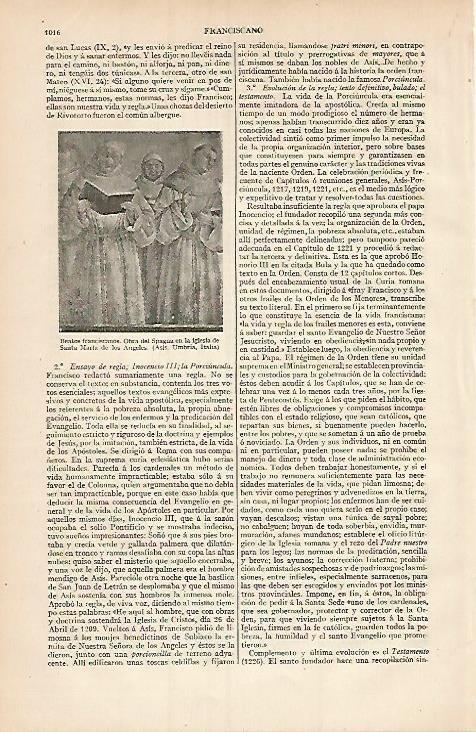 LAMINA ESPASA 3497: Beatos franciscanos. Fresco de Asis Italia