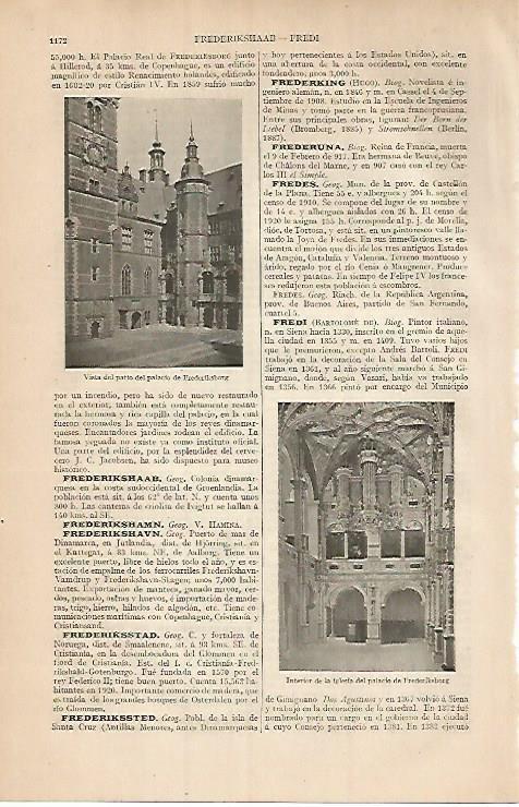 LAMINA ESPASA 3507: Palacio de Frederickborg Dinamarca
