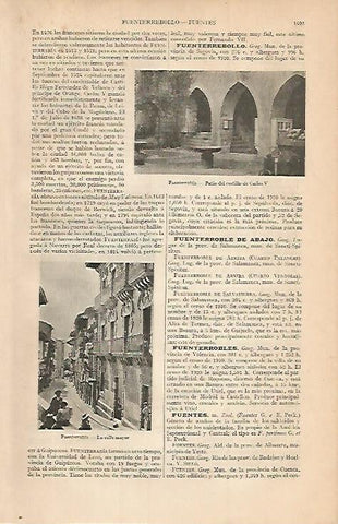 LAMINA ESPASA 3553: Vistas de Fuenterrabia Guipuzcoa