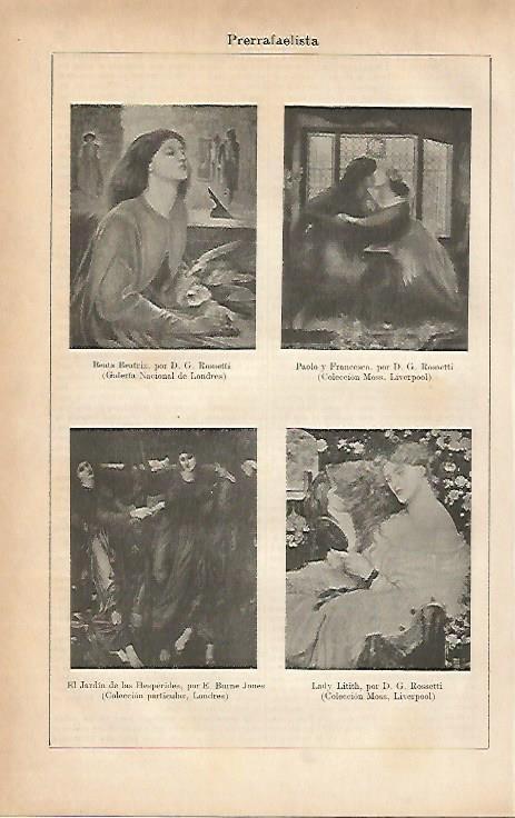 LAMINA ESPASA 3584: Obras de Rossetti y Burne Jones