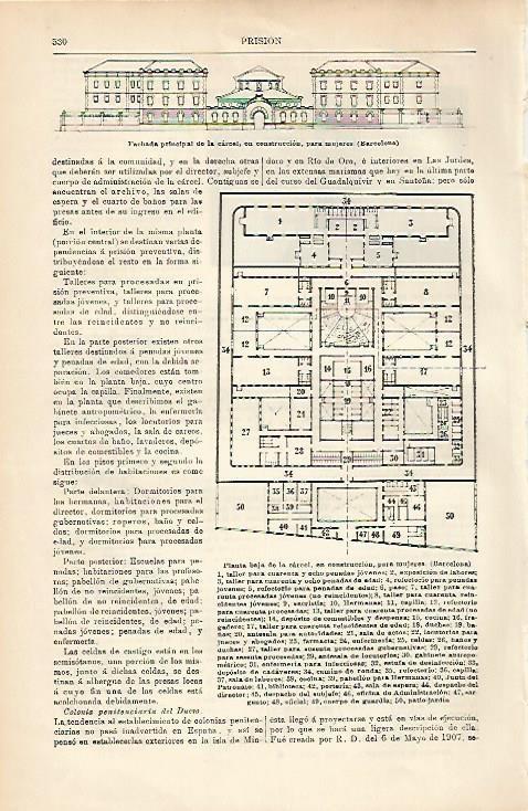LAMINA ESPASA 3625: Carcel de mujeres de Barcelona