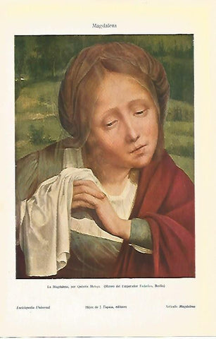 LAMINA ESPASA 3866: La Magdalena por Quintin Metsys