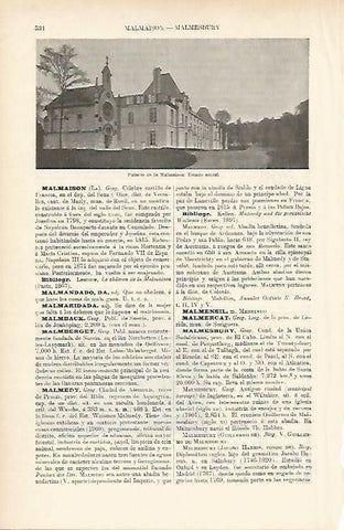 LAMINA ESPASA 3930: Palacio de la Malmaison Francia