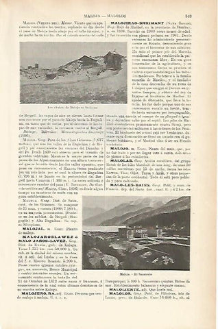 LAMINA ESPASA 3933: Vistas de Maloja Suiza