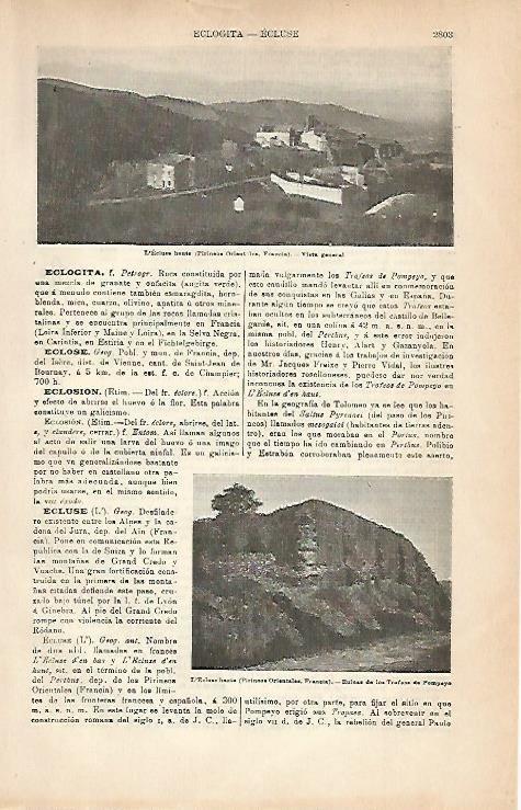 LAMINA ESPASA 3227: Vista general de Lecluse haute Francia