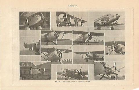 LAMINA DE ESPASA 325: Aviacion. Diferentes formas de motor