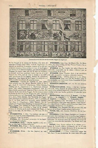 LAMINA ESPASA 3556: Decoracion de la fachada de la mansion Fugger en Augsburgo
