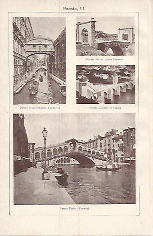LAMINA ESPASA 3696: Puentes de Venecia Saint Chamas y Cahors