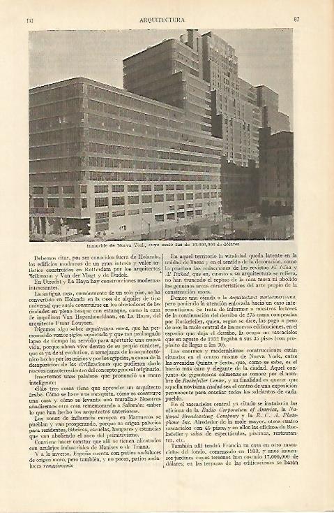 LAMINA DE ESPASA 330: inmueble de Nueva York