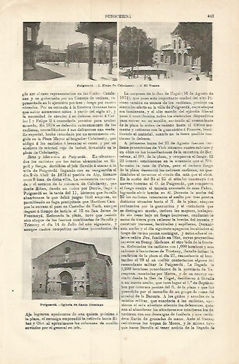 LAMINA ESPASA 3777: Edificios de  Puigcerda Lleida