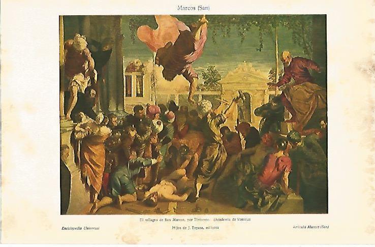 LAMINA ESPASA 3662: El milagro de San Marcos por Tintoretto