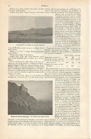 LAMINA ESPASA 3680: Vista general de Puebla de Alcocer Badajoz