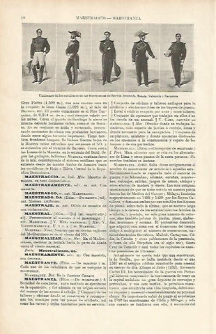 LAMINA ESPASA 3853: Uniformes de los Caballeros de la Maestranza de Sevilla