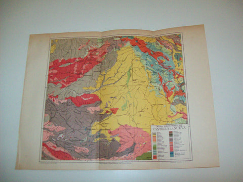 LAMINA ESPASA 3038: Mapa geologico de Castilla La Nueva