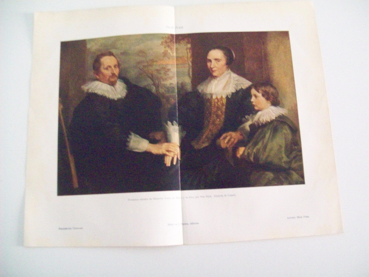 LAMINA ESPASA 3202: Presuntos retratos de Sebastian Leers su mujer y su hijo por Van Dyck