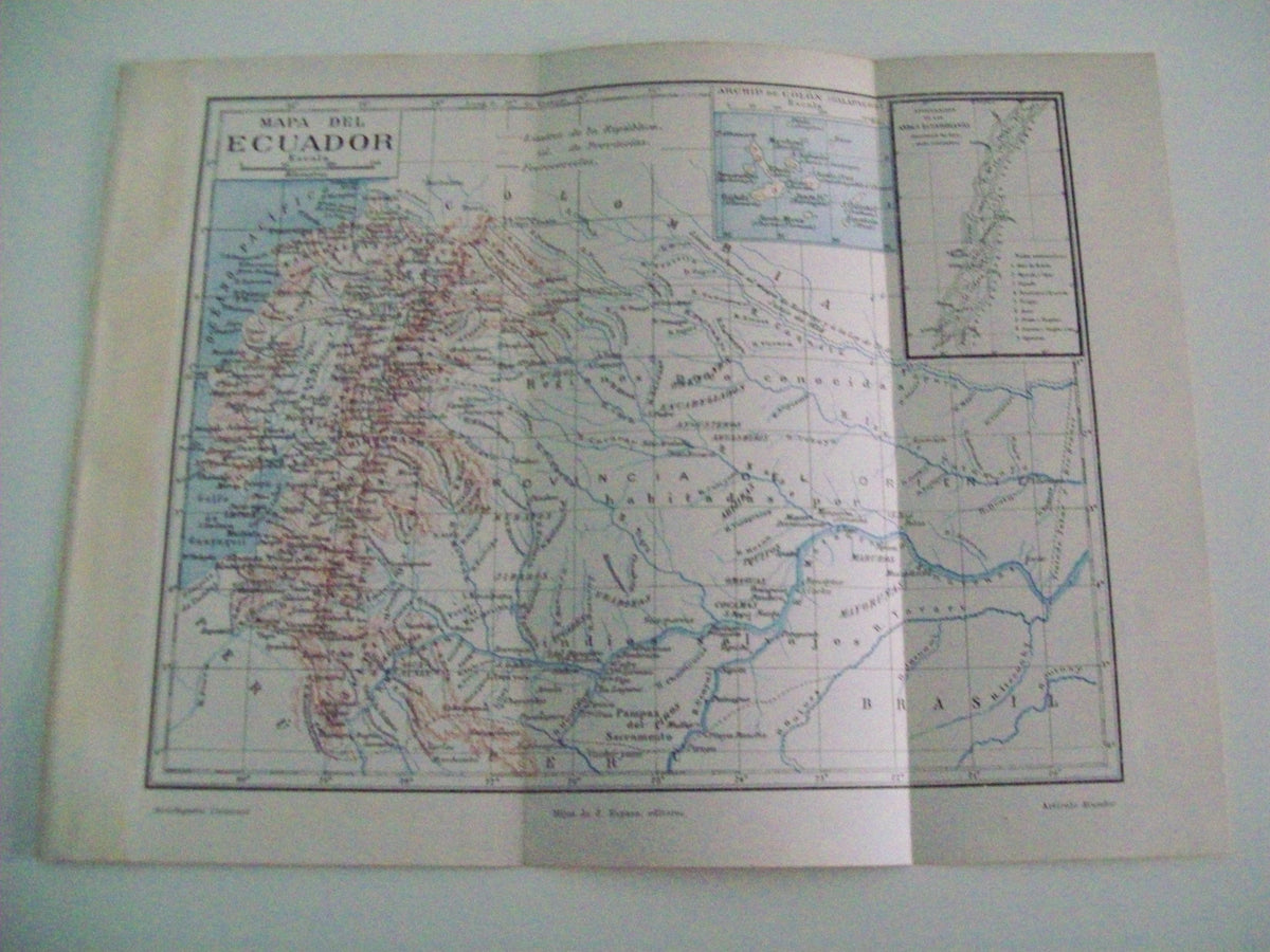 LAMINA ESPASA 3226: Mapa del Ecuador