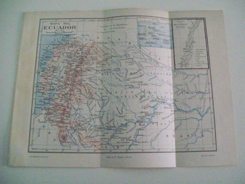 LAMINA ESPASA 3226: Mapa del Ecuador