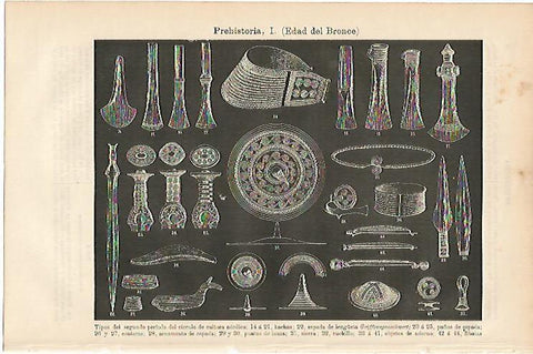 LAMINA ESPASA 3561: Tipos del segundo periodo de cultura nordica de la Edad de Bronce