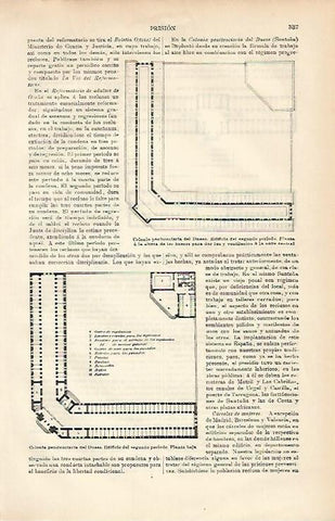 LAMINA ESPASA 3629: Planos del penitenciario del Dueso