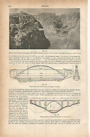 LAMINA ESPASA 3692: Puente sobre el rio Zambeze Africa