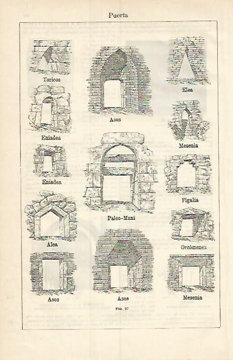 LAMINA ESPASA 3740: Ejemplos de puerta en la antigua Roma