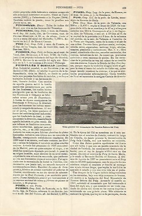 LAMINA ESPASA 3772: Monasterio de Nuestra Señora del Puig Lleida