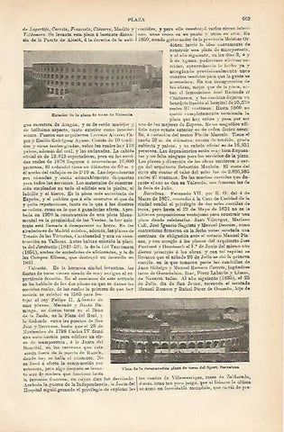 LAMINA ESPASA 3299: Plaza de toros de Valencia y la desaparecida del Sport en Barcelona