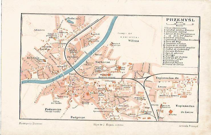 LAMINA ESPASA 3669: Plano de Przemysl Polonia
