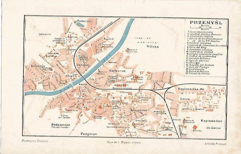 LAMINA ESPASA 3669: Plano de Przemysl Polonia