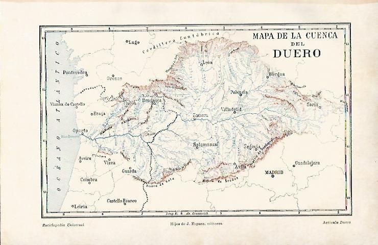 LAMINA ESPASA 3160: Mapa de la cuenca del rio Duero
