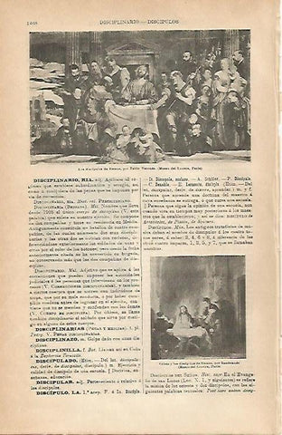 LAMINA ESPASA 3071: Los discipulos de Emaus obra de Pablo Veronese