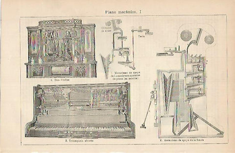 LAMINA DE ESPASA 397: Piano mecanico