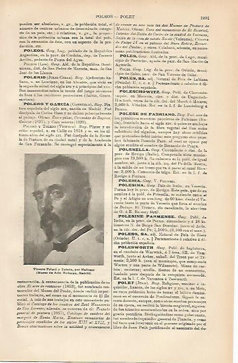 LAMINA ESPASA 3340: Vicente Polero y Toledo retrato de Madrazo