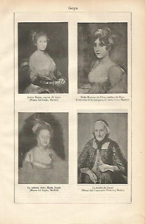 LAMINA ESPASA 2145: Retratos femeninos hechos por Goya