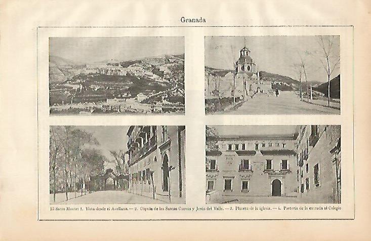 LAMINA ESPASA 2182: Varias vistas de Granada